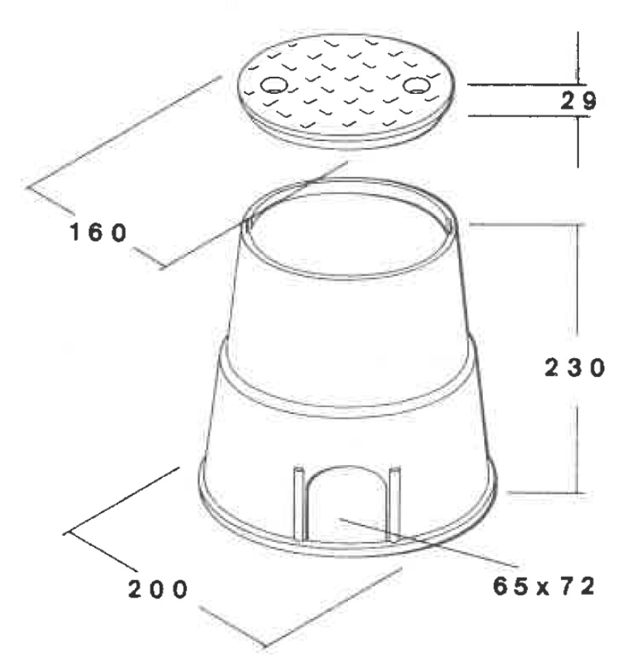 Ventilová šachtice MINI, v. 23, prům. 16 cm - main (1)