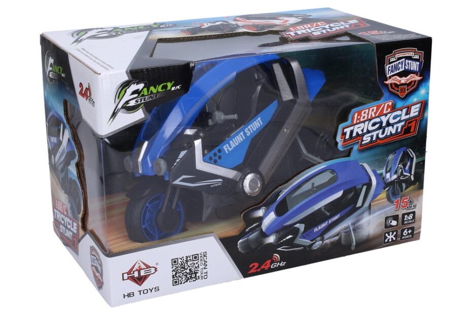 Tříkolka Tricycle Stunt RC na dálkové ovládání 25 cm, Wiky RC, W014099 - main (0)