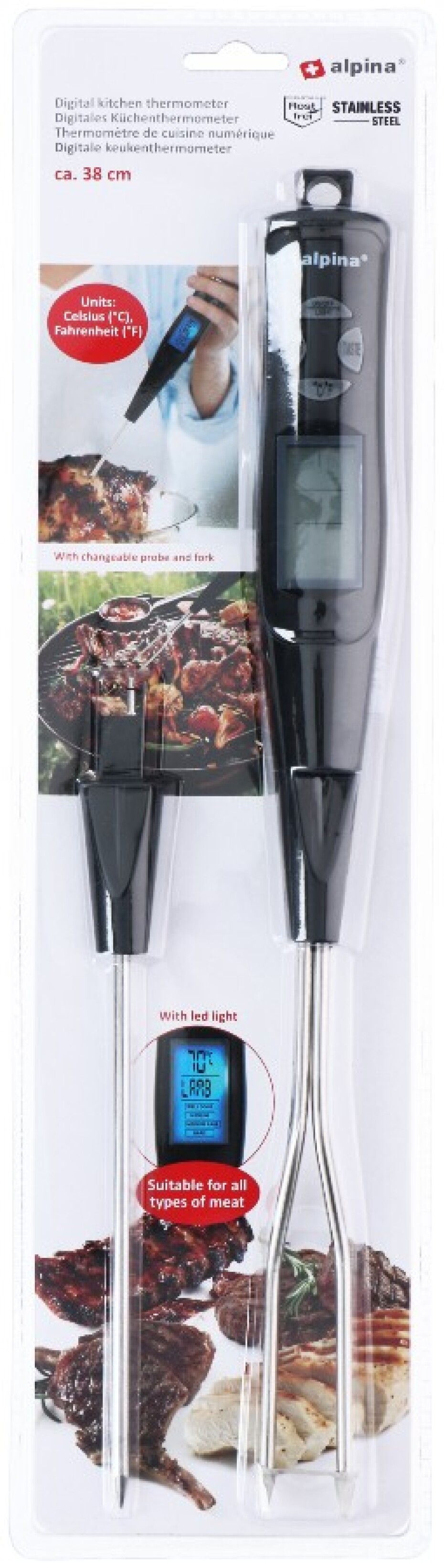 ALPINA Digitální teploměr na maso 38 cm ED-218867 - main (1)