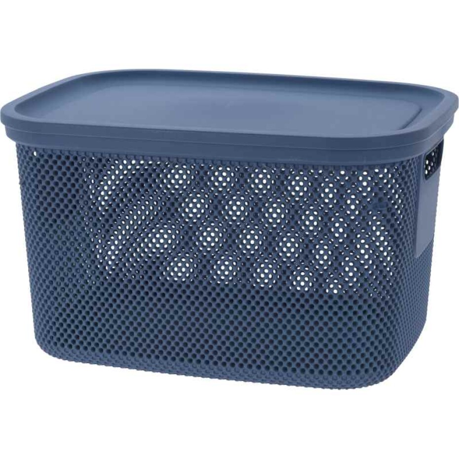 EXCELLENT Úložný koš s víkem 18 l modrá KO-027000210modr - main (0)