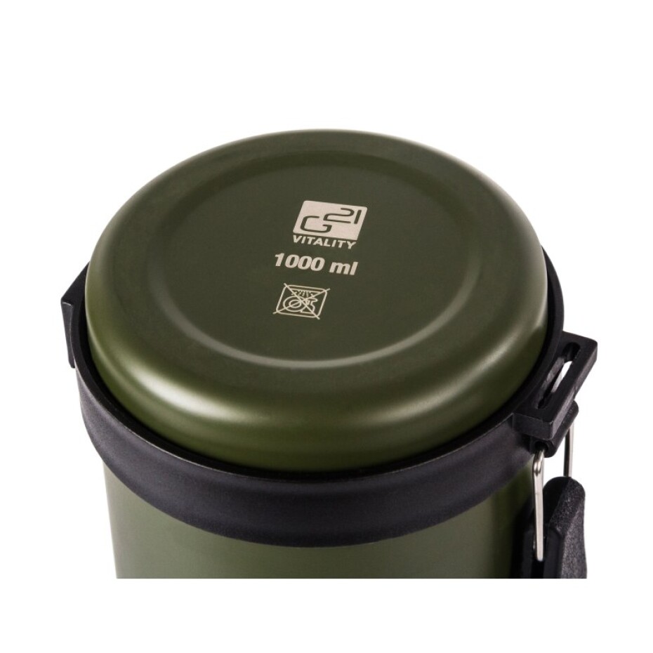 G21 Termoláhev G21 na pití, 1000 ml, khaki zelená s rukojetí G21-60022404 - main (8)