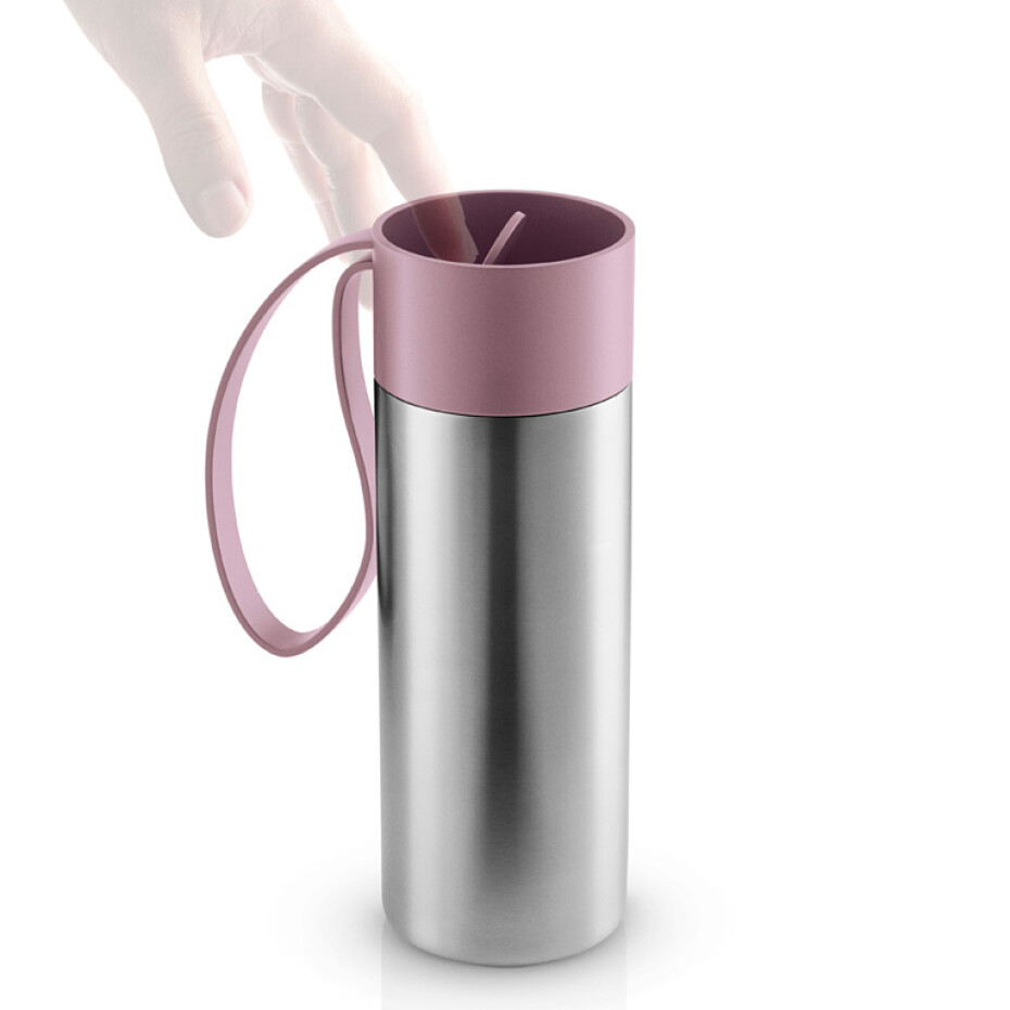 EVA SOLO Nerezový termohrnek To Go 0,35 l se starorůžovým řemínkem - main (1)