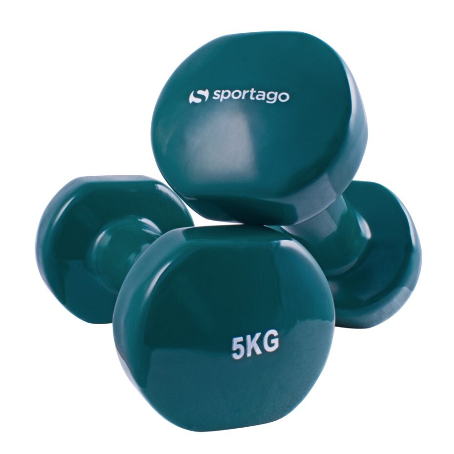 Vinylové činky Sportago Kirby 2x5kg, zelená - main (0)