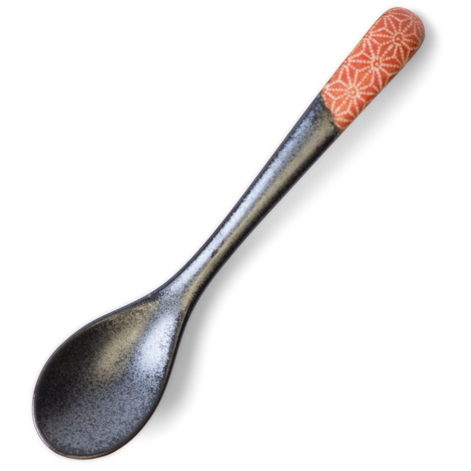 Jídelní lžíce ASANOHA 12,5 cm, červená, keramika, MIJ - main (0)
