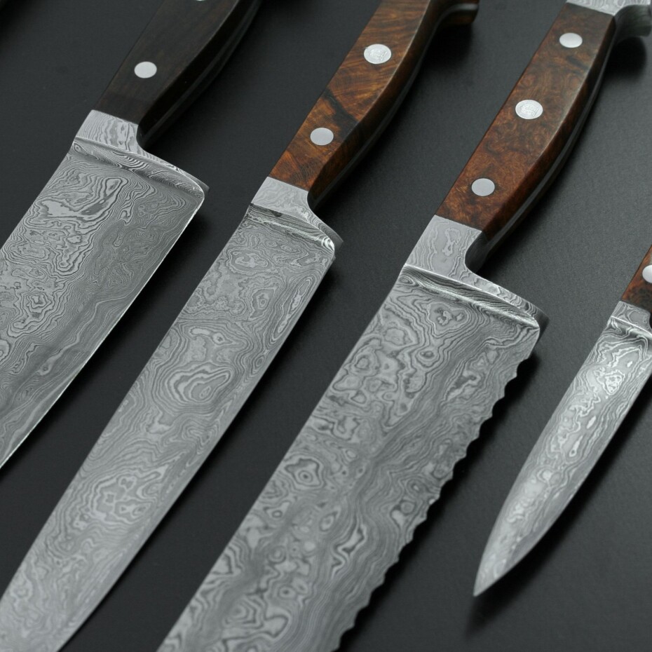 Güde Solingen Kuchařský nůž DAMASCUS 21 cm, hnědá, Güde - main (1)
