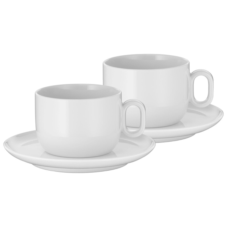 Šálek na cappuccino BARISTA, sada 2 ks, s podšálky, bílá, WMF - main (0)