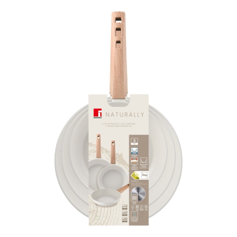 BERGNER Sada pánví s nepřilnavým povrchem Naturally 3 ks 18, 22, 26 cm BG-34741-CR - main (4)