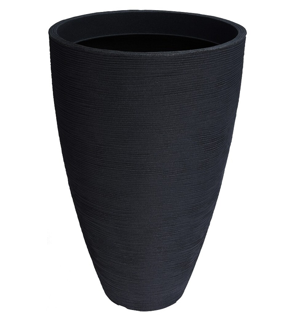 PROGARDEN Květináč žebrovaný 45 x 69 cm antracit KO-Y54192360 - main (0)