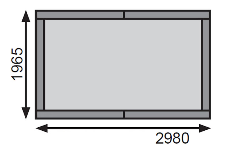 Dřevěný domek KARIBU VERKAUFSHAUS 2 (27501) natur LG3042 - main (1)