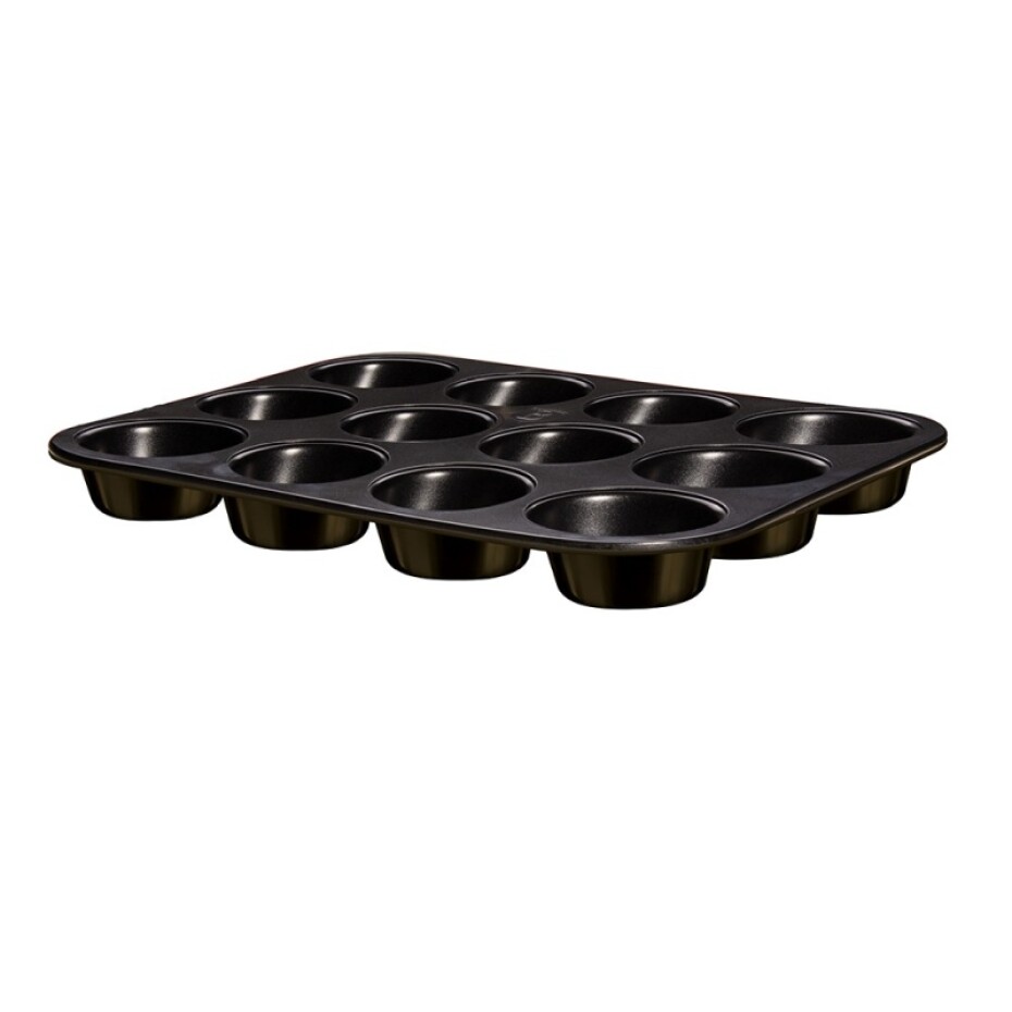 BERLINGERHAUS Forma na muffiny s mramorovým povrchem 12 ks Shiny Black Collection BH-6807 - main (0)