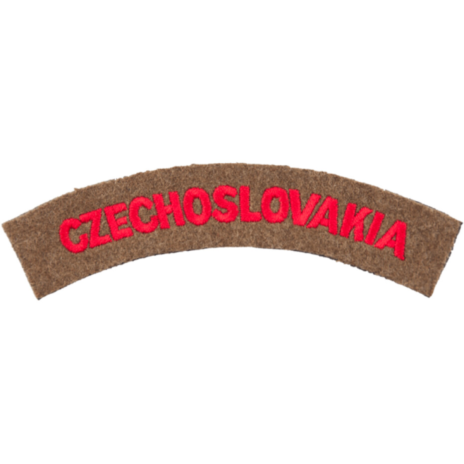 Nášivka: CZECHOSLOVAKIA olivová | červená - main (0)