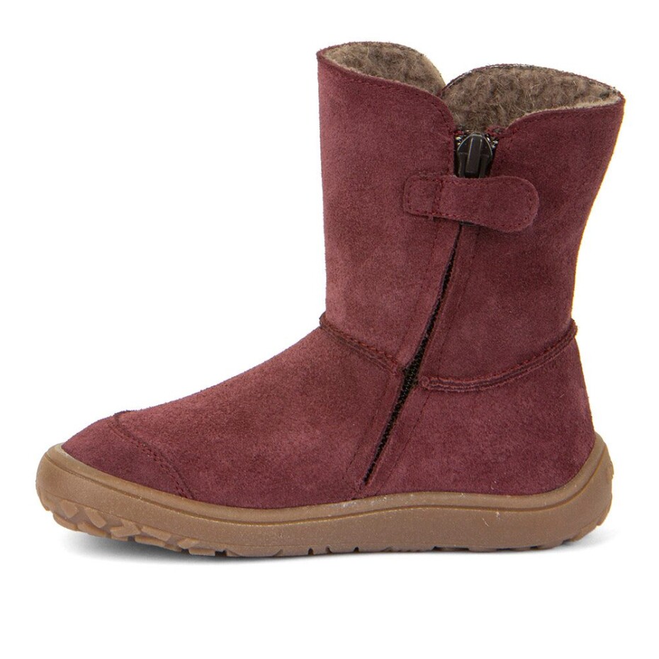 Dívčí zimní barefoot boty TEX SUEDE  Bordeaux, Froddo, G3160238-1, červená - 31 - main (1)