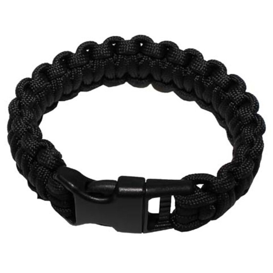 Náramek Paracord 2.3, plast. spona černý L - main (0)