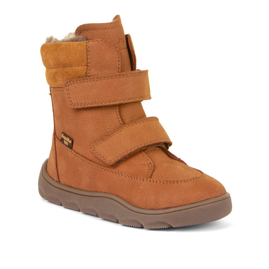 Dětské zimní barefoot boty ZERU TEX WINTER Cognac, Froddo, G3160240-2, hnědá - 34 - main (0)