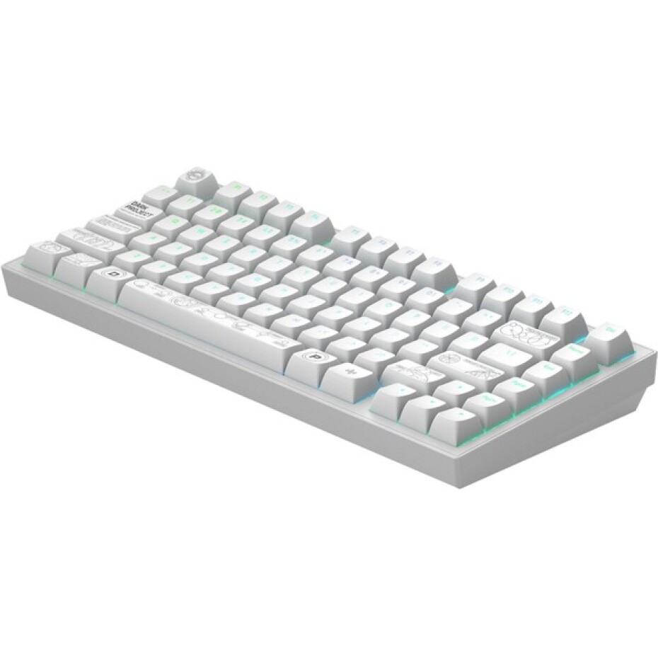 Dark Project ALU81A Terra Nova bezdrátová mechanická klávesnice (ANSI) bílá - main (1)