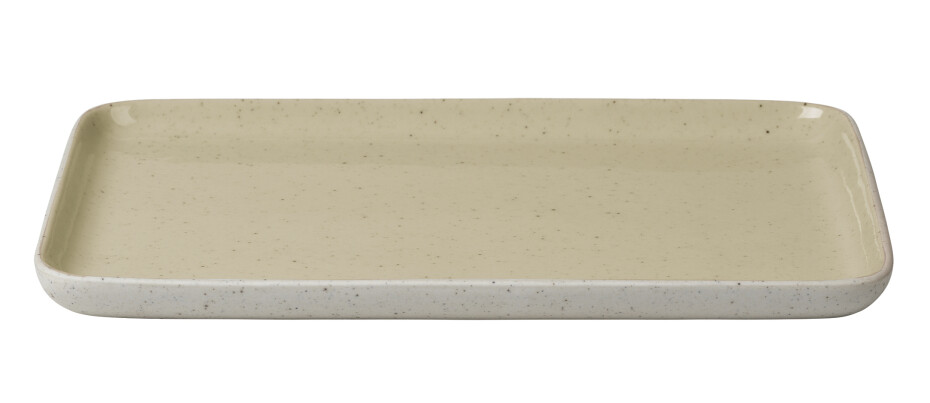 BLOMUS Talíř keramický hranatý pískový 21x15cm sablo - main (0)