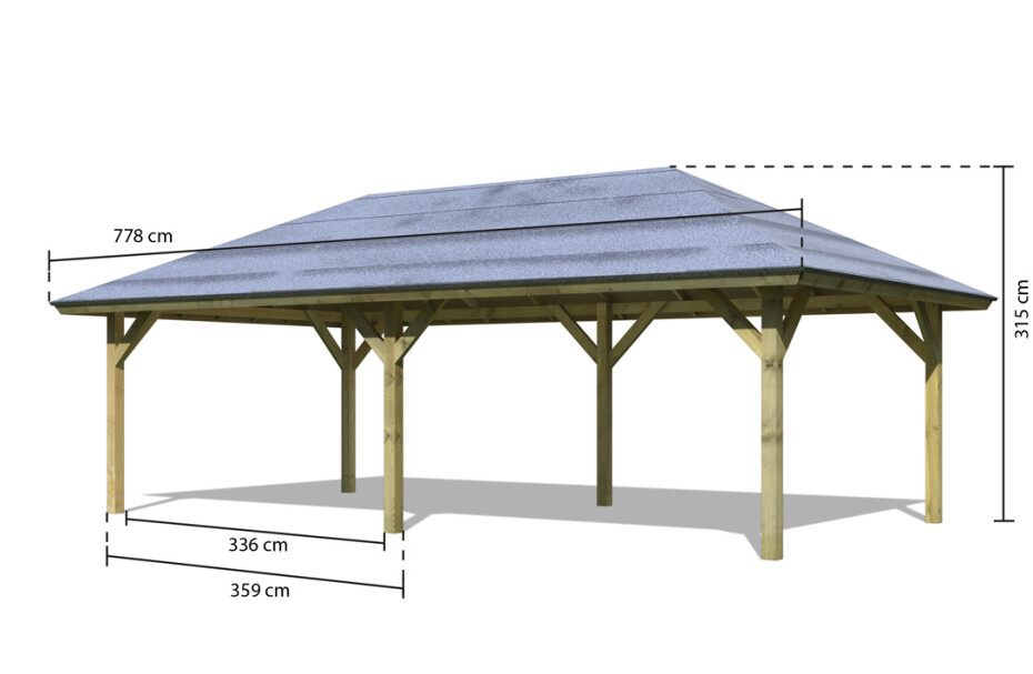 Carport KARIBU KIRN 3 68846 LG2492 - main (1)