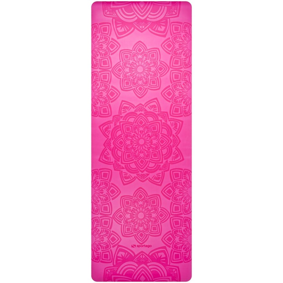 Gumová jóga podložka Sportago Šánti 183x66 cm - růžová - 4 mm - main (11)