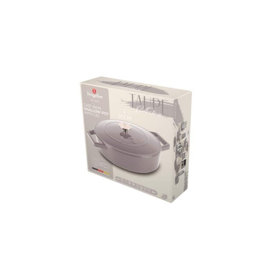 BERLINGERHAUS Pekáč litinový s poklicí 26 cm Taupe Collection BH-6527 - main (1)