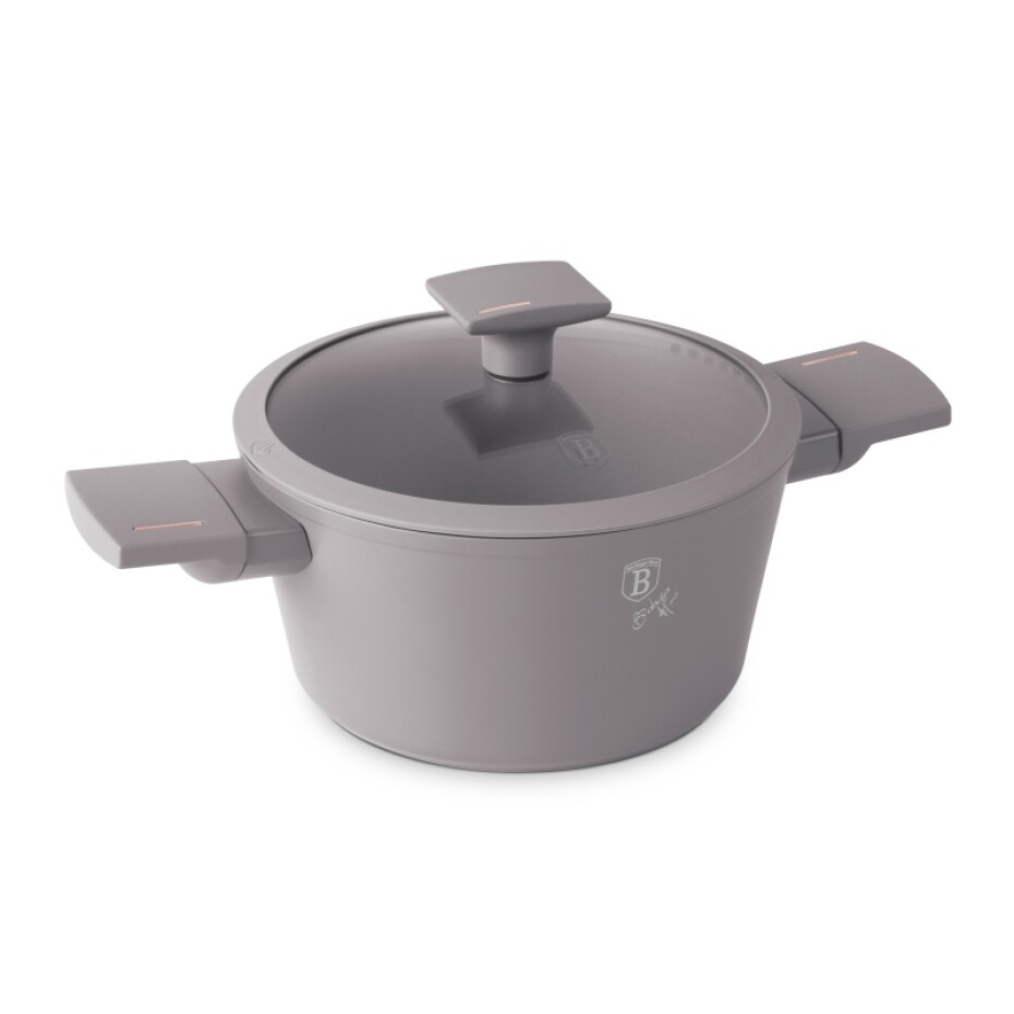BERLINGERHAUS Kastrol s titanovým povrchem a poklicí 20 cm Taupe Collection BH-8100 - main (0)