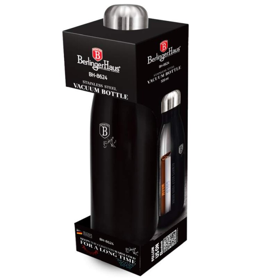 BERLINGERHAUS Termoska lahev nerez 0,5 l Matte Black Collection  BH-8624 - main (1)