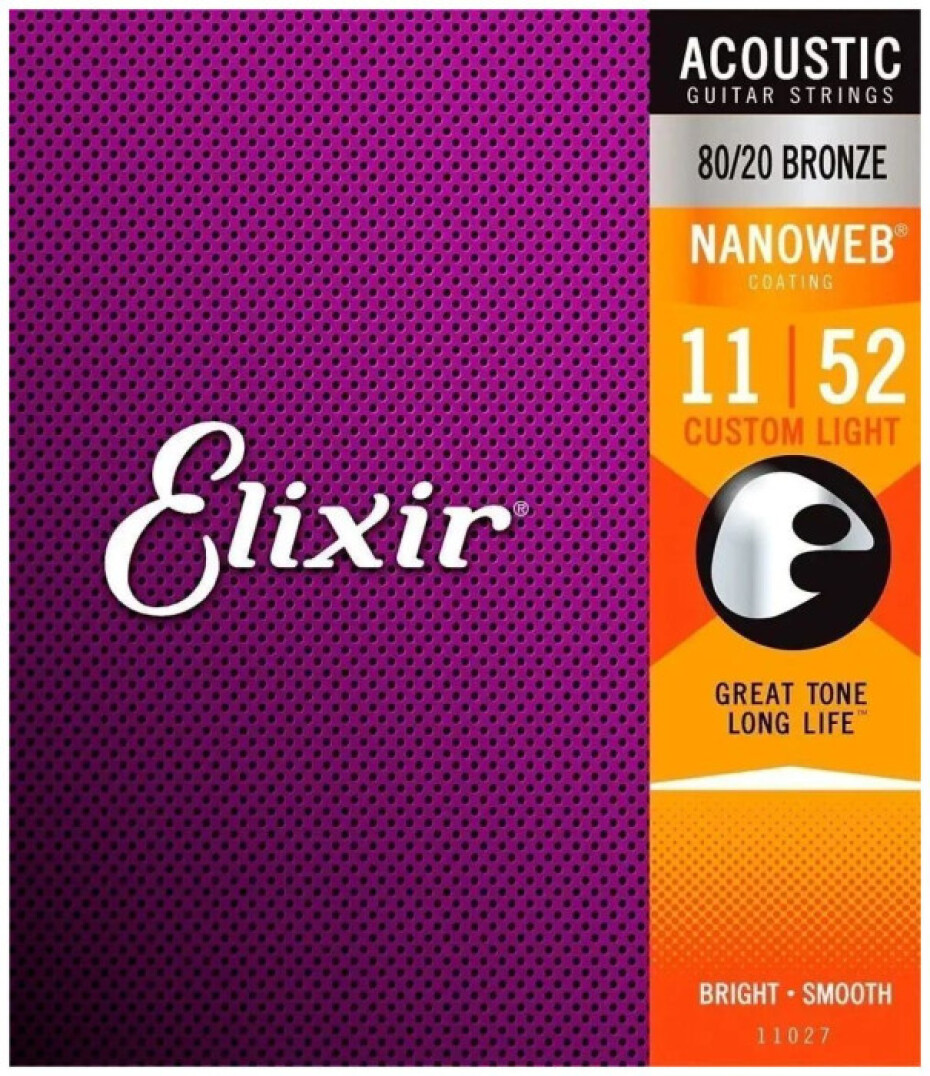Elixir Acoustic 80/20 Bronze with NANOWEB .011 - .052 - main (0)