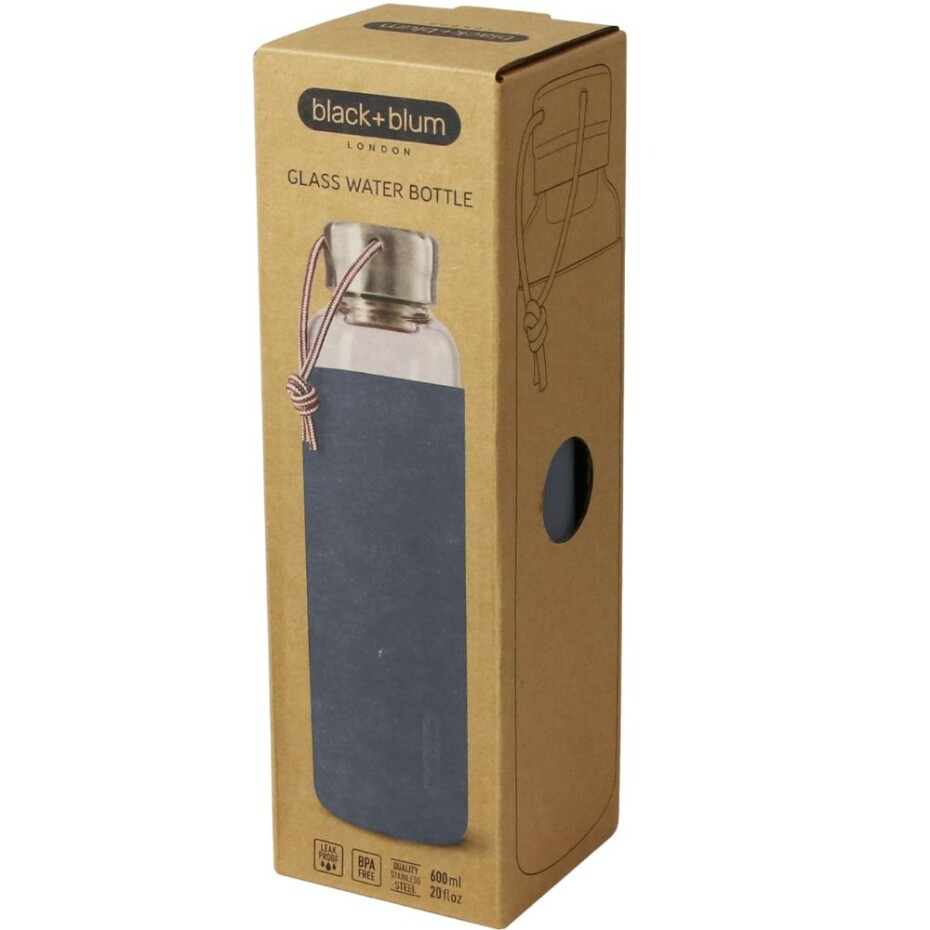 Láhev na vodu 600 ml, šedá, sklo, Black+Blum - main (6)