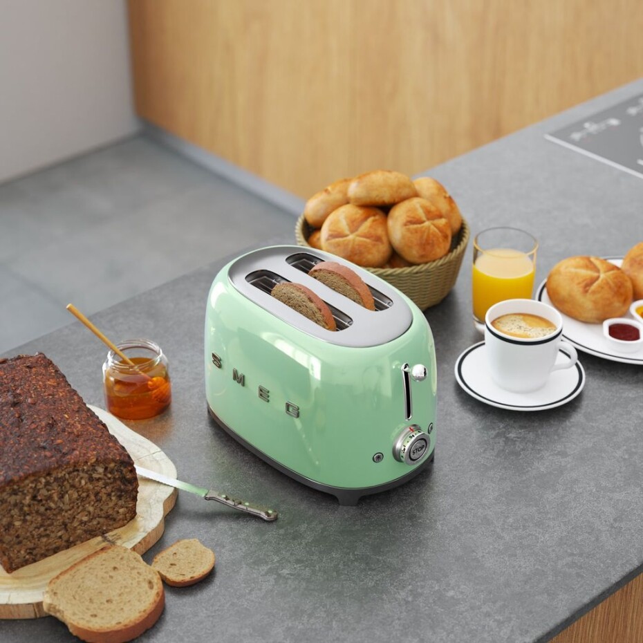 Topinkovač TSF01PGEU, na 2 plátky, pastelově zelená, SMEG - main (3)