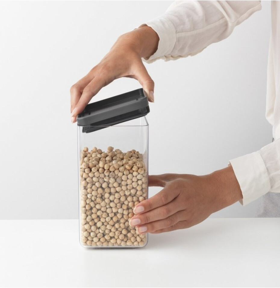 Box na potraviny TASTY PLUS 1,6 l, tmavě šedá, plast, Brabantia - main (1)