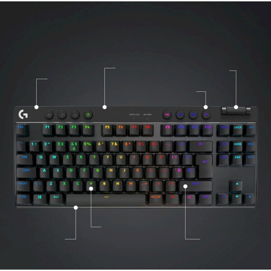 Logitech G PRO X TKL Lightspeed (US) černá - main (3)