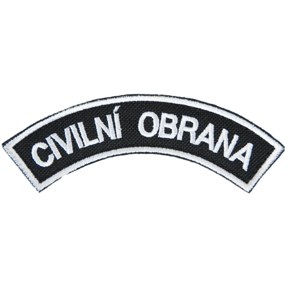 Nášivka: CIVILNÍ OBRANA [ssz] černá | bílá - main (0)