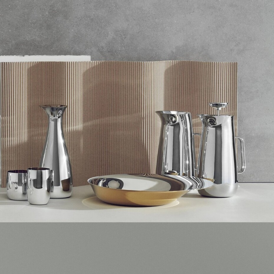 French press kávovar NORMAN FOSTER 1 l, stříbrná, nerezová ocel, Stelton - main (3)