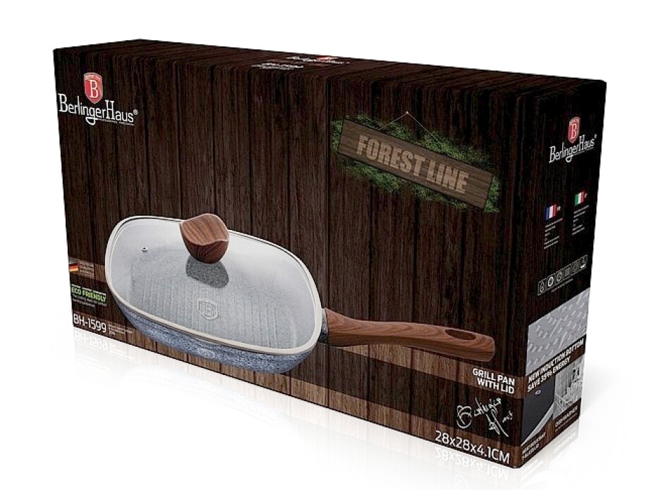 BERLINGERHAUS Pánev grilovací s poklicí a mramorovým povrchem 28 cm Forest Line BH-1599 - main (3)