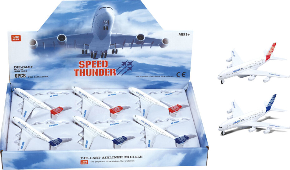 Wiky Vehicles Letadlo kovové na zpětné natažení 14 cm - main (0)