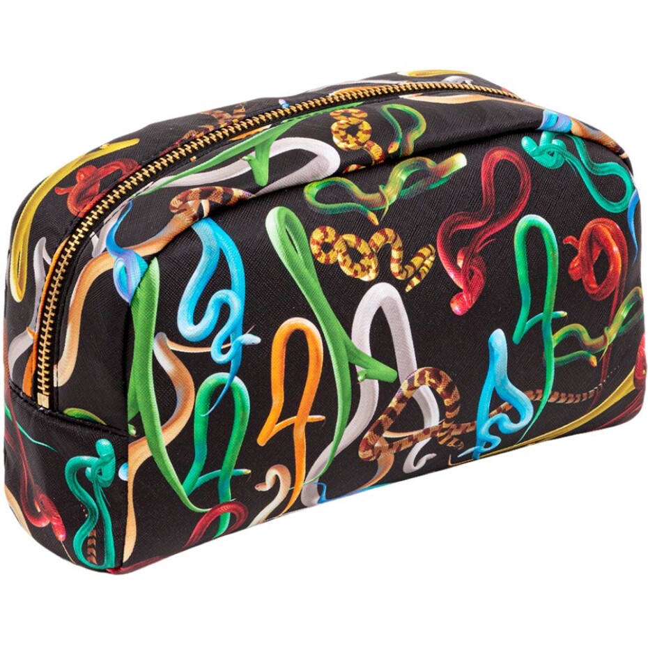 Kosmetická taštička TOILETPAPER SNAKES 23 x 13 cm, černá, Seletti - main (2)