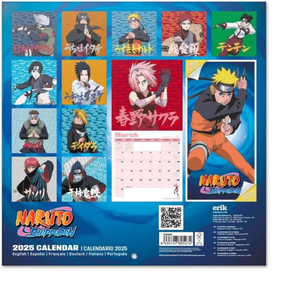 Kalendář Naruto Shippuden 2025 - main (2)