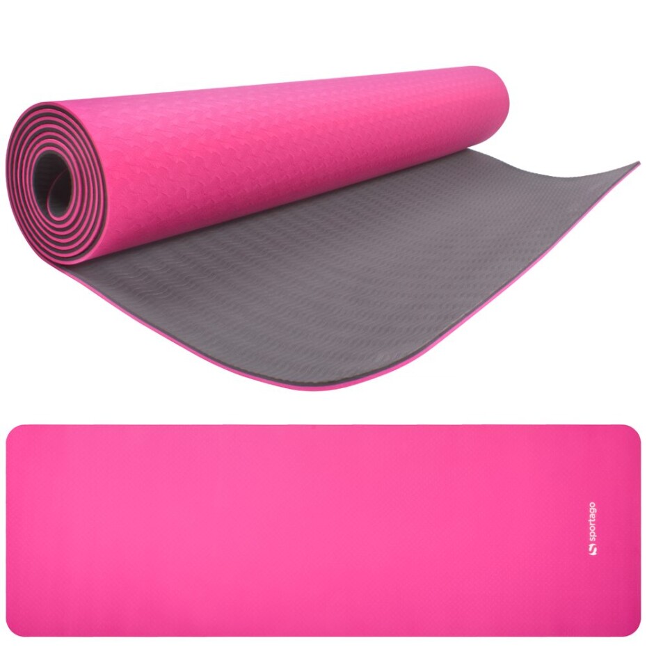 Podložka na cvičení Sportago TPE Yoga dvouvrstvá 173x61x0,4 cm, růžová - main (0)