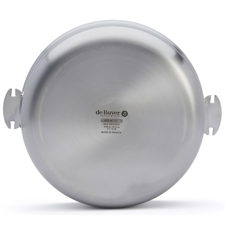 Pánev na soté ALCHIMY LOQY 28 cm, stříbrná, nerezová ocel, de Buyer - main (12)