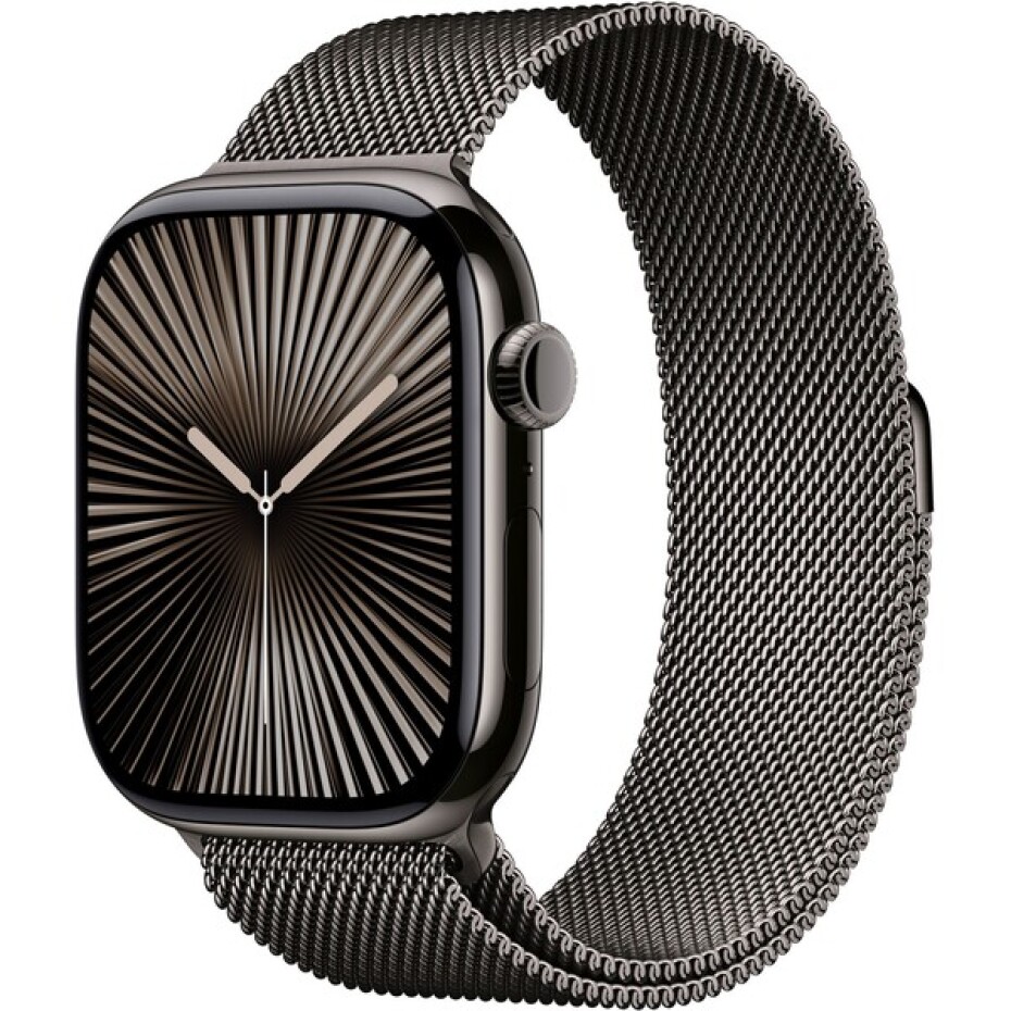 Apple Watch Series 10 Cellular 46mm Břidlicově šedý titan s břidlicově šedým milánským tahem M/L - main (0)