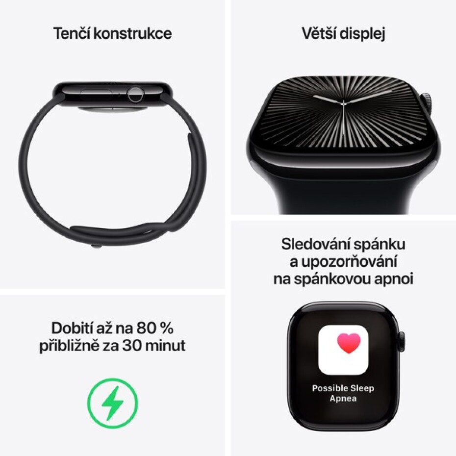 Apple Watch Series 10 46mm Růžově zlatý hliník se světle ruměnným sportovním řemínkem M/L - main (2)