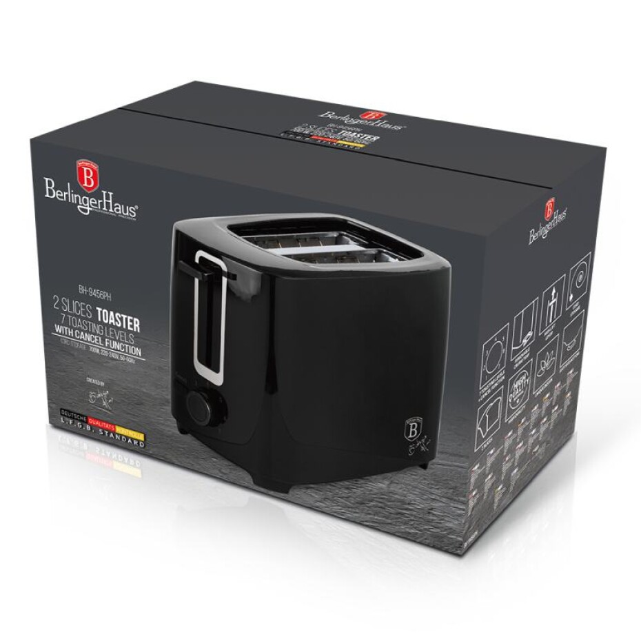 BERLINGERHAUS Topinkovač nerez 700 W Matte Black Collection BH-9456 - main (1)