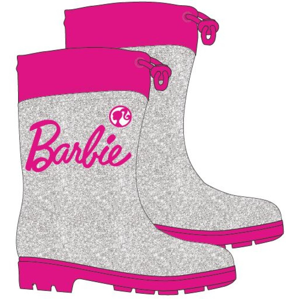 Barbie- licence Dívčí holínky - Barbie 5255295, stříbrná / třpytky Barva: Šedá, Velikost: 33-34 - main (0)