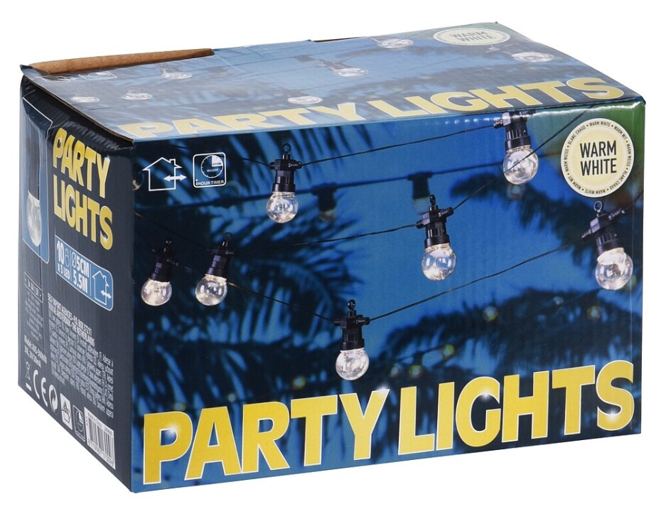 PROGARDEN Světelný řetěz LED PARTY 10 žárovek 30LED KO-AF5500700 - main (3)