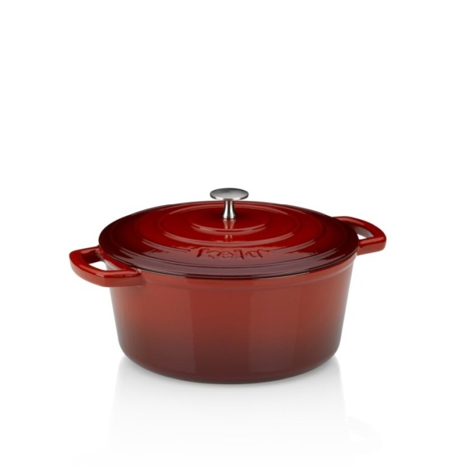 KELA Pekáč litinový s poklicí CALIDO 26 cm červená KL-11948 - main (0)