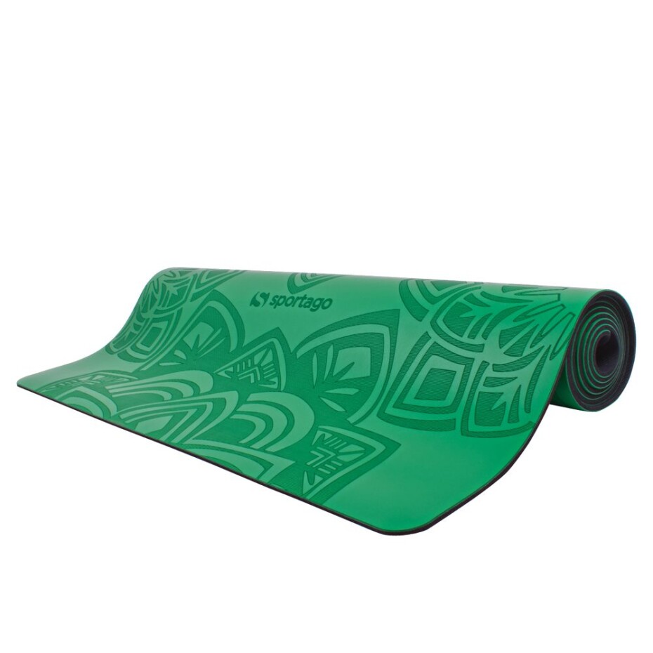 Gumová jóga podložka Sportago Šánti 183x66 cm - zelená - 3 mm - main (2)