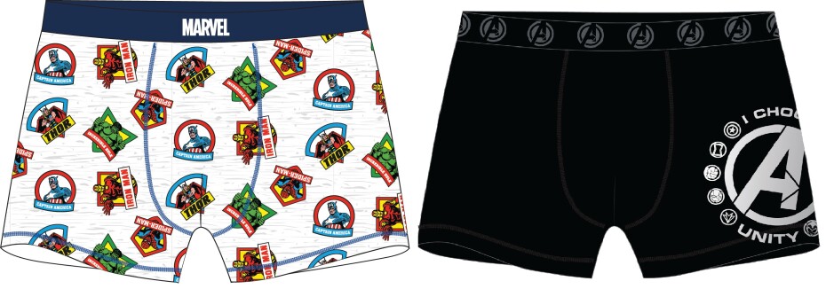 Avangers - licence Chlapecké boxerky - Avengers 5233307, šedý melír / černá Barva: Mix barev, Velikost: 104-110 - main (0)