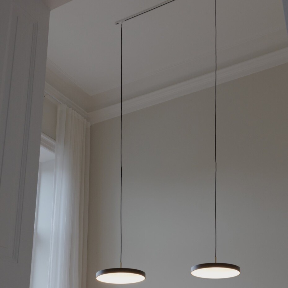 Závěsná lampa ASTERIA PLUS 31 cm, černá / zlatá, hliník, Umage - main (4)