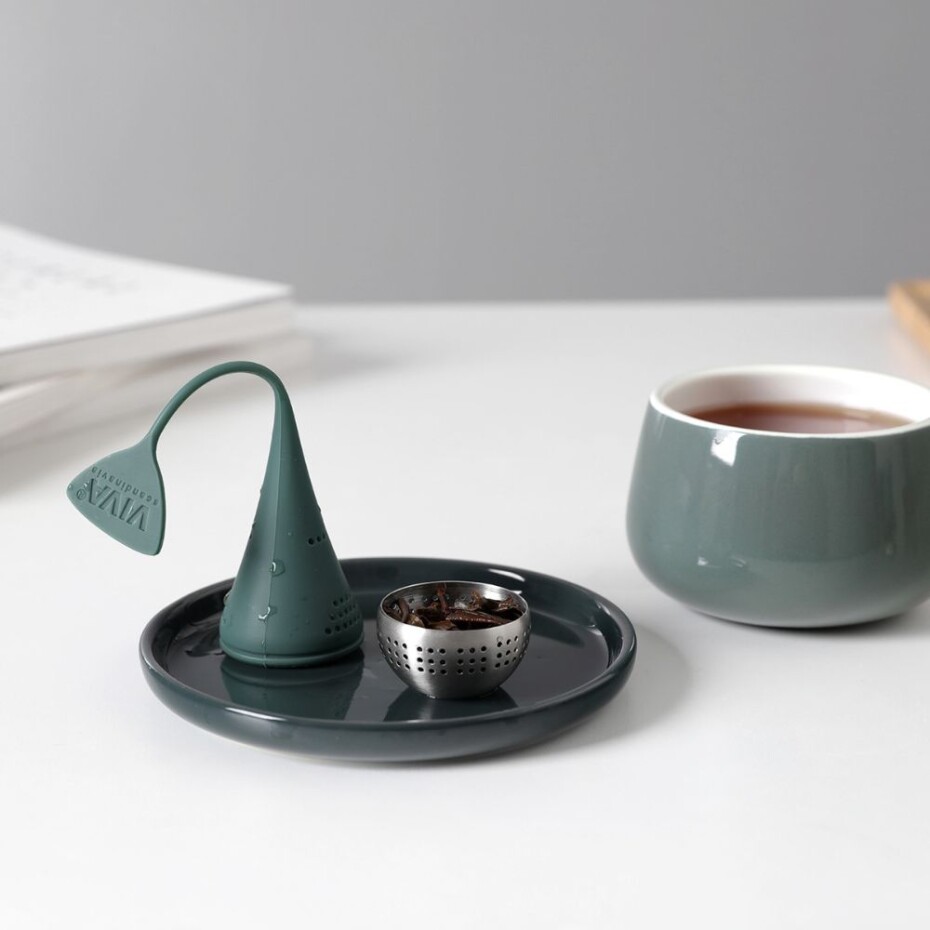 Čajový infuzér INFUSION EGG 16 cm, zelená, nerezová ocel, Viva Scandinavia - main (3)