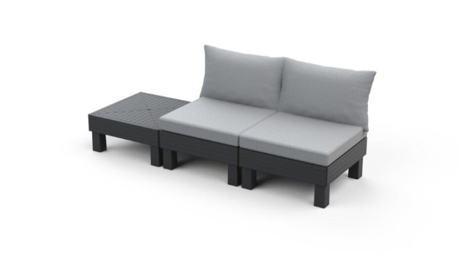 Keter Zahradní nábytek Keter Elements balkónový modulární set grafitový  KT-610652 - main (4)