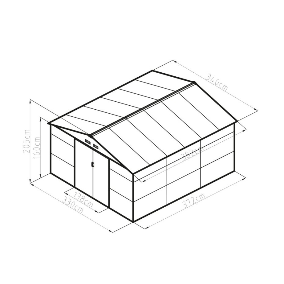G21 Zahradní domek G21 GAH 1300 - 340 x 382 cm, hnědý G21-63900584 - main (2)
